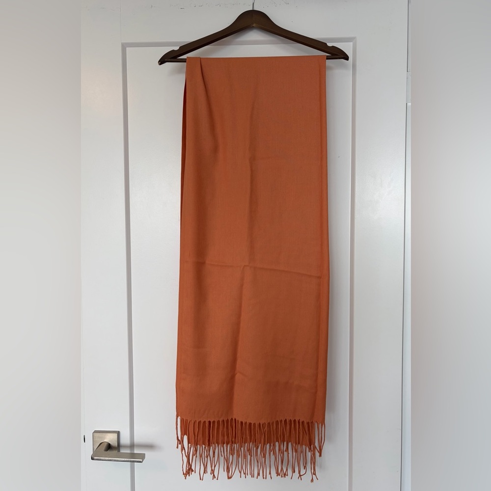 2/$20 H&M Orange Scarf with Fringe